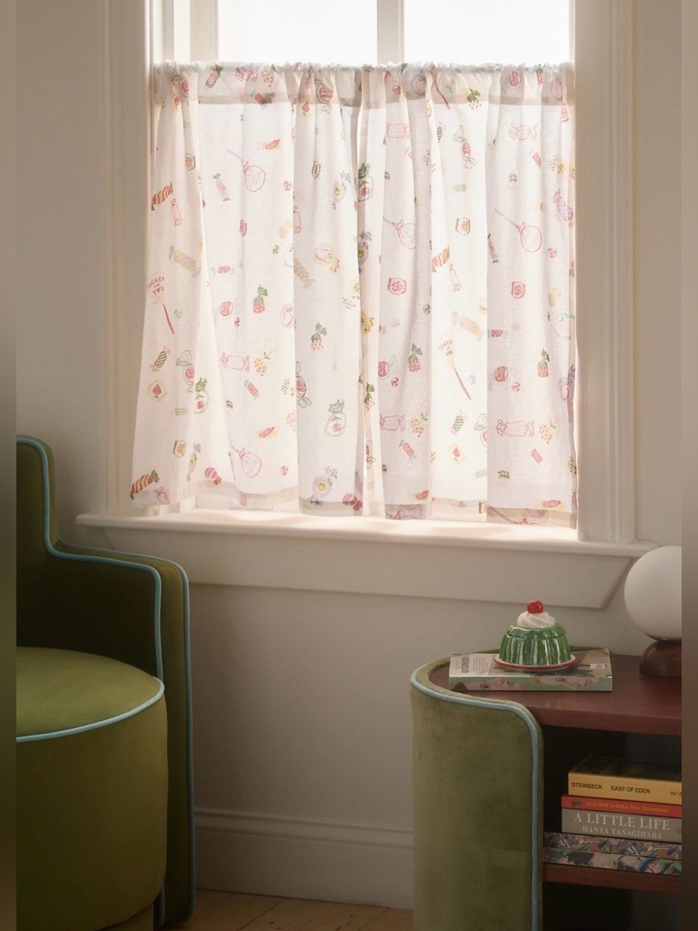 NEW Candied Patterned Café
Curtain Set White OS